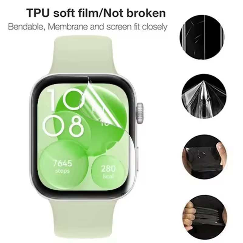5PCS Screen Protector For Huawei Watch Fit 3/4/Pro Anti Scratch Clear TPU Hydrogel Film Huawei Watch Accessories Protective film - Image 7