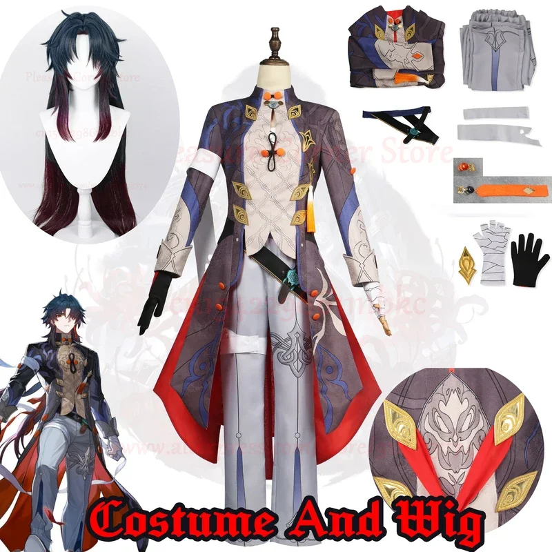 XS-3XL In Stock Honkai Star Rail Blade Cosplay Costume Outfit Uniform Full Set With Accessories Blade Cosplay Wig Costume Sets