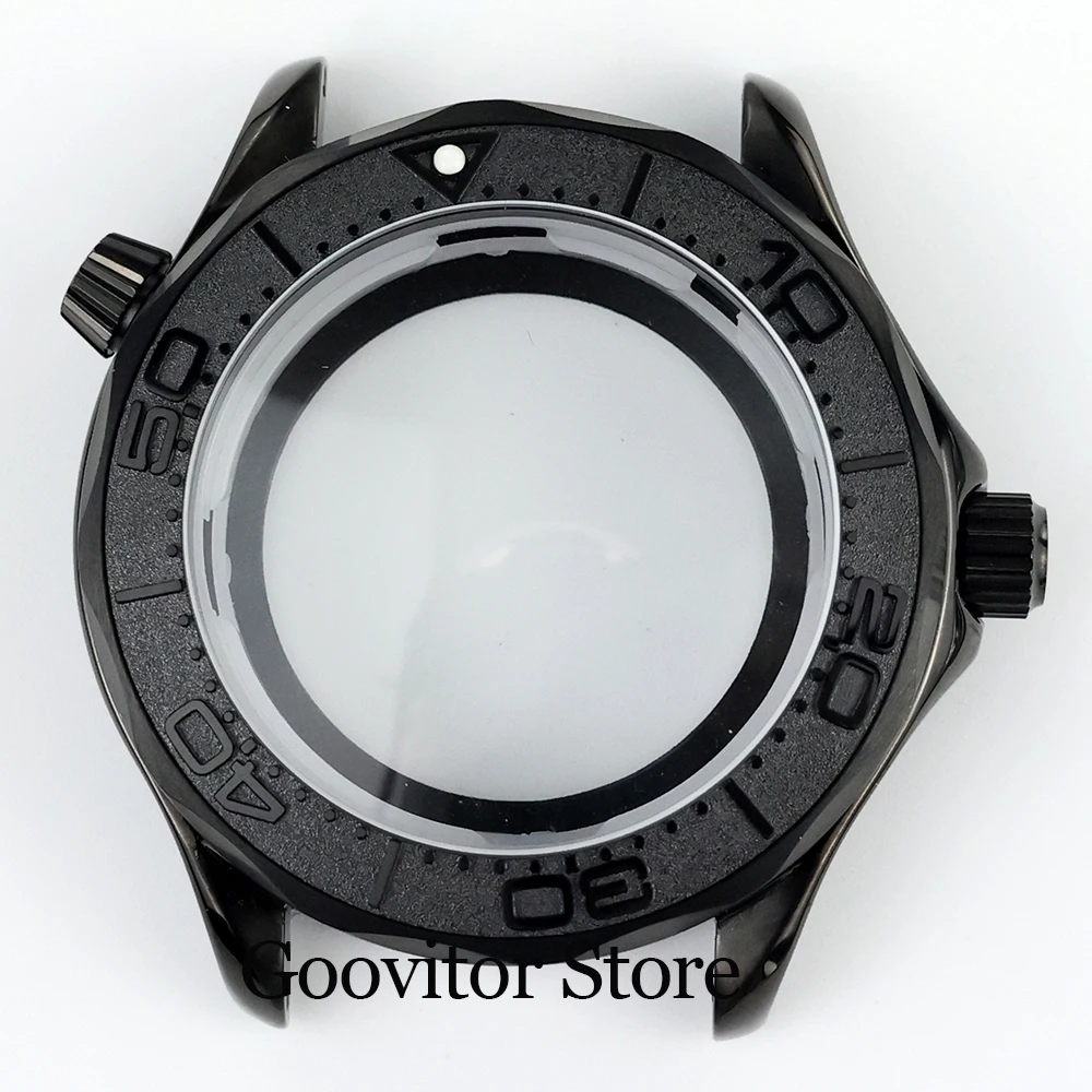 

Black PVD Watch Case Waterproof fit Seamaster 300 NH35 NH36 Automatic Mechanical Movement 31mm dial 20mm Strap Width watch part