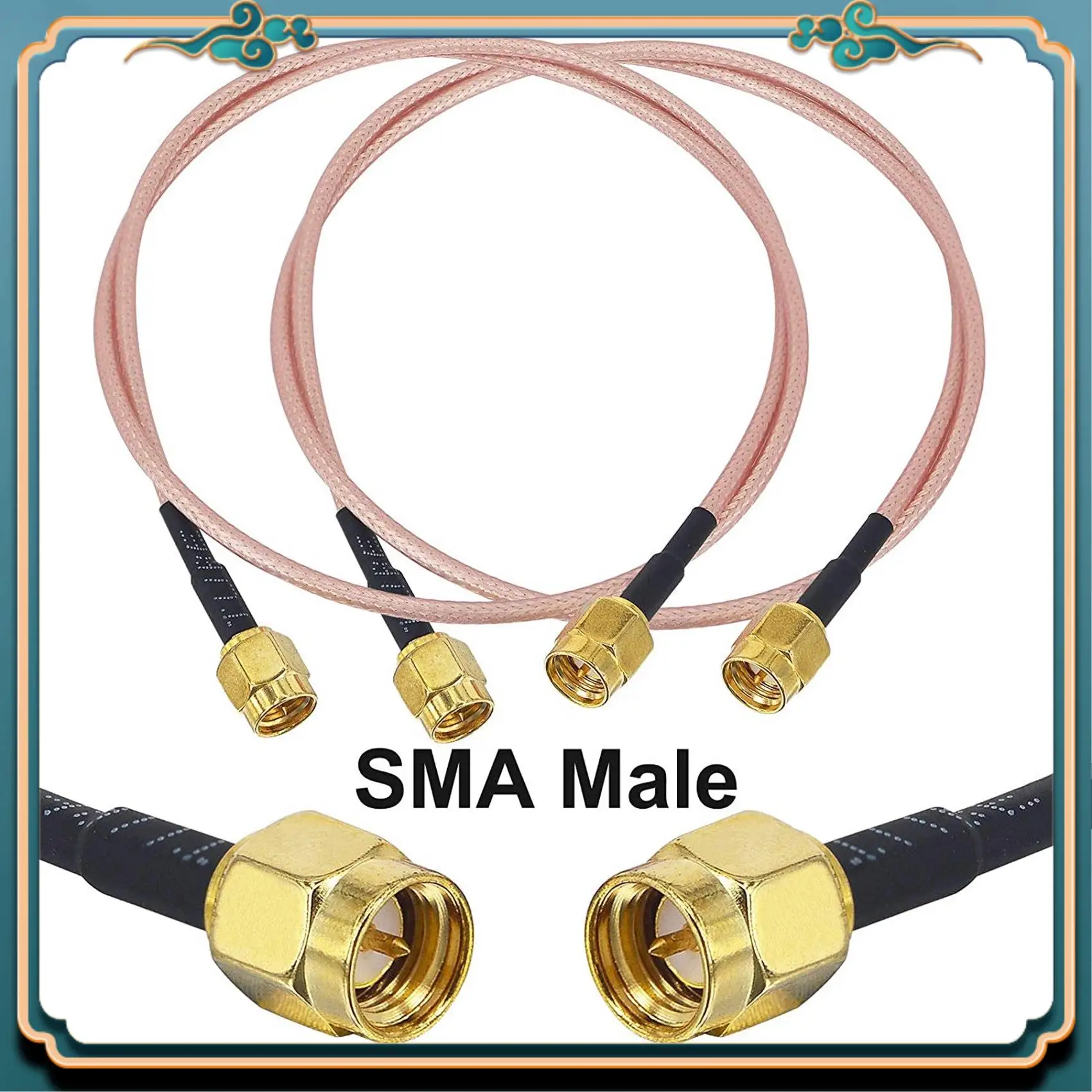 ABJG-Cable SMA Male Wifi Cable Antenna 50 CM Coaxial Cable SMA Male To SMA Male Coaxial Connector SMA Male RG316 SMA Male