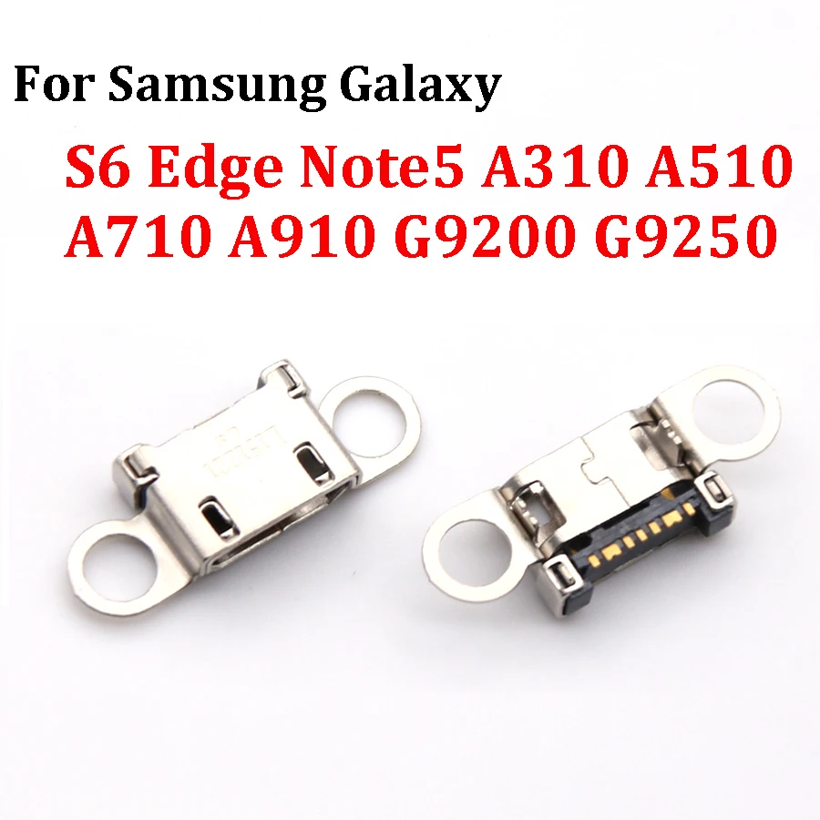 10PCS For Samsung Galaxy S6 Edge Note5 A310 A510 A710 A910 G9200 G9250 USB Charging Port Dock Plug Charger Connector Socket