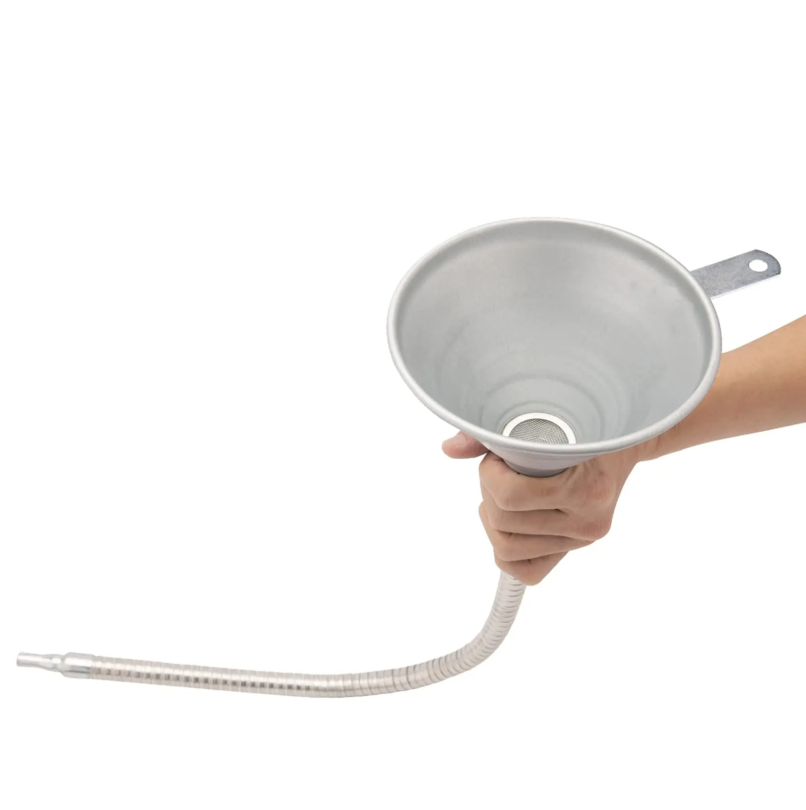 

Carbon Steel Fuel Funnel 63cm Hose Corrosion Resistant Oil Filling Motorcycle Automotive Truck with Filter Bendable Spout