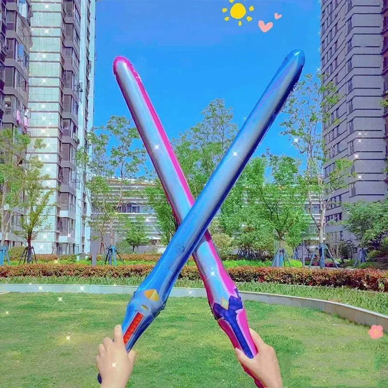 Children's inflatable sword balloons hand-held sticks striking sticks children's birthday party toys performance props gift