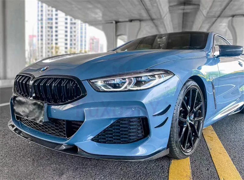 لسيارات BMW 8 Series 2 باب 4 أبواب G14 15 16 18-22 TK نمط صحيح ألياف الكربون الجبهة قضيب حافة طقم الجسم التنانير الجانبية الخلفية المفسد
