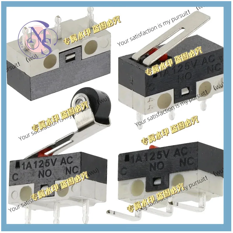 20/100/1000Pcs 3Pin Micro Limit Switch SPDT Momentary Push Button Switch 1A/125V Mouse Switch with Handle Roller
