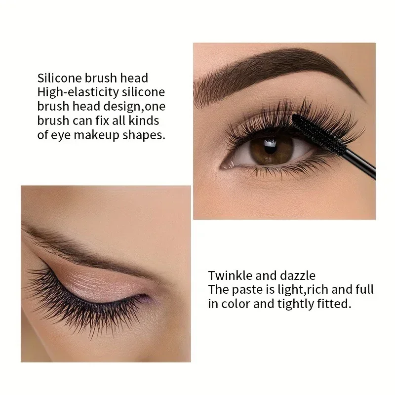 Ultra-fine Small Brush Head Mascara Lengthening Black 3D Lash Eyelash Extension Eye Lashes Long-wearing Black Color Mascara