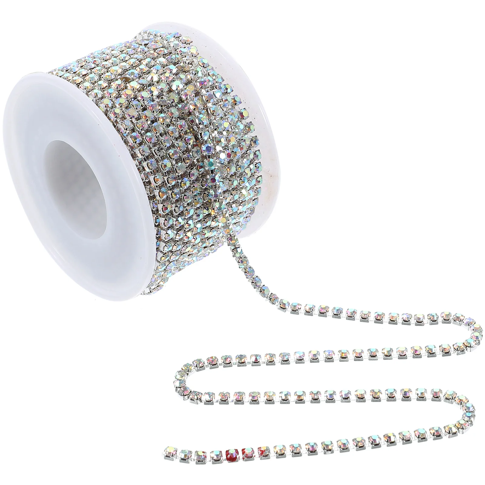 

1 Roll Rhinestone Chain Diy Craft Sewing Decorative Chain For Clothes Bags Wedding Dress Party Supplies Clothing Accessory
