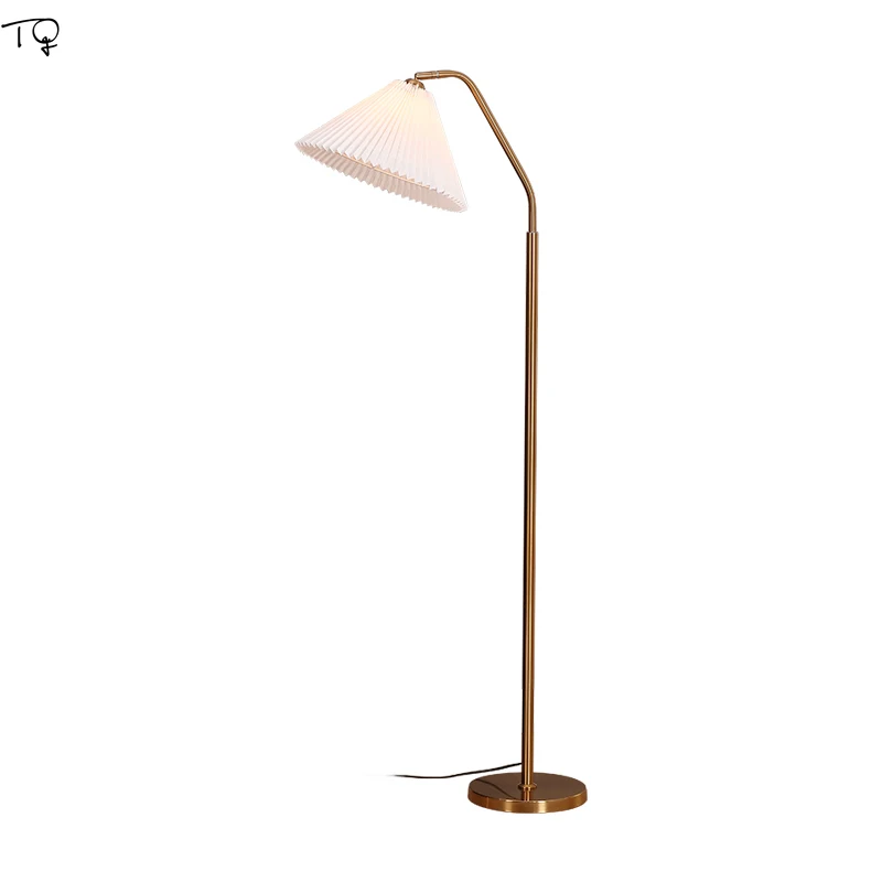 Nordic Luxus Minimalistischen Retro Boden Lampe Gold Bronze E27 Led Standing Lampe Wohnzimmer Dekoration Schlafzimmer Lampe Nacht Studie