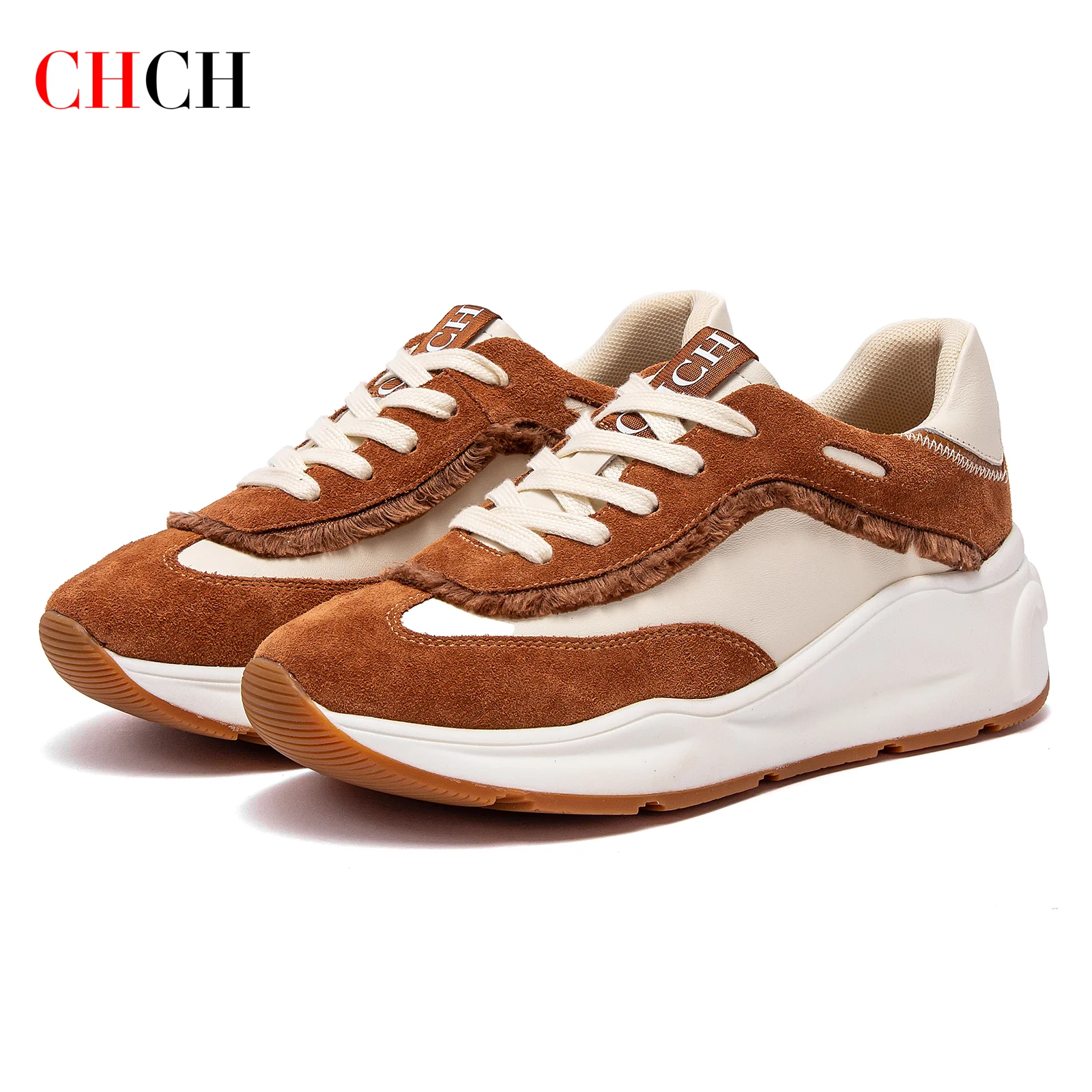 

Женская Вулканизированная обувь CHCH, зимняя новая женская прогулочная обувь из говяжьей кожи