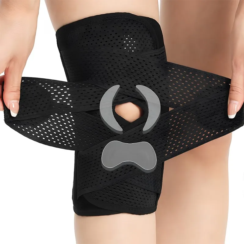 

Newly upgraded thin breathable sports knee pads with side stabilizers for breathable and pressurized knee joint support