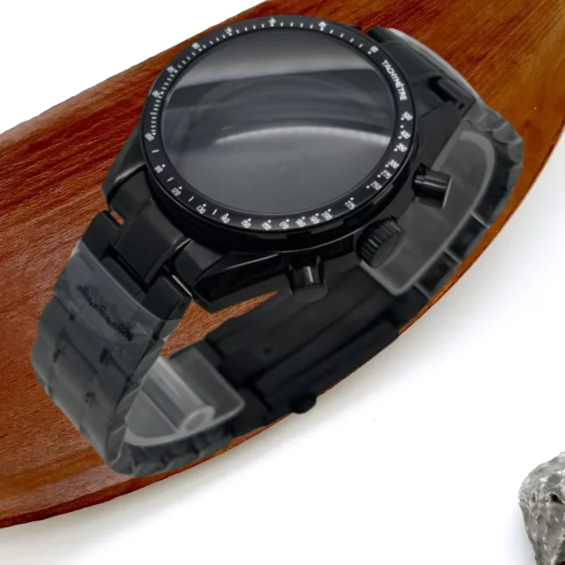 Multifunctional 39.6mm Speedmster Watch Case Suitable for Omg VK63 Quartz Movement Watch Parts for 20mm Strap Case Bezel No Logo