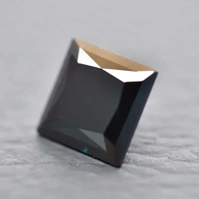 

Wholesale Moissanite Stone Natural Black Color Princess Cut GRA Certificate Lab Diamond Gemstone for Diy Jewelry Making with