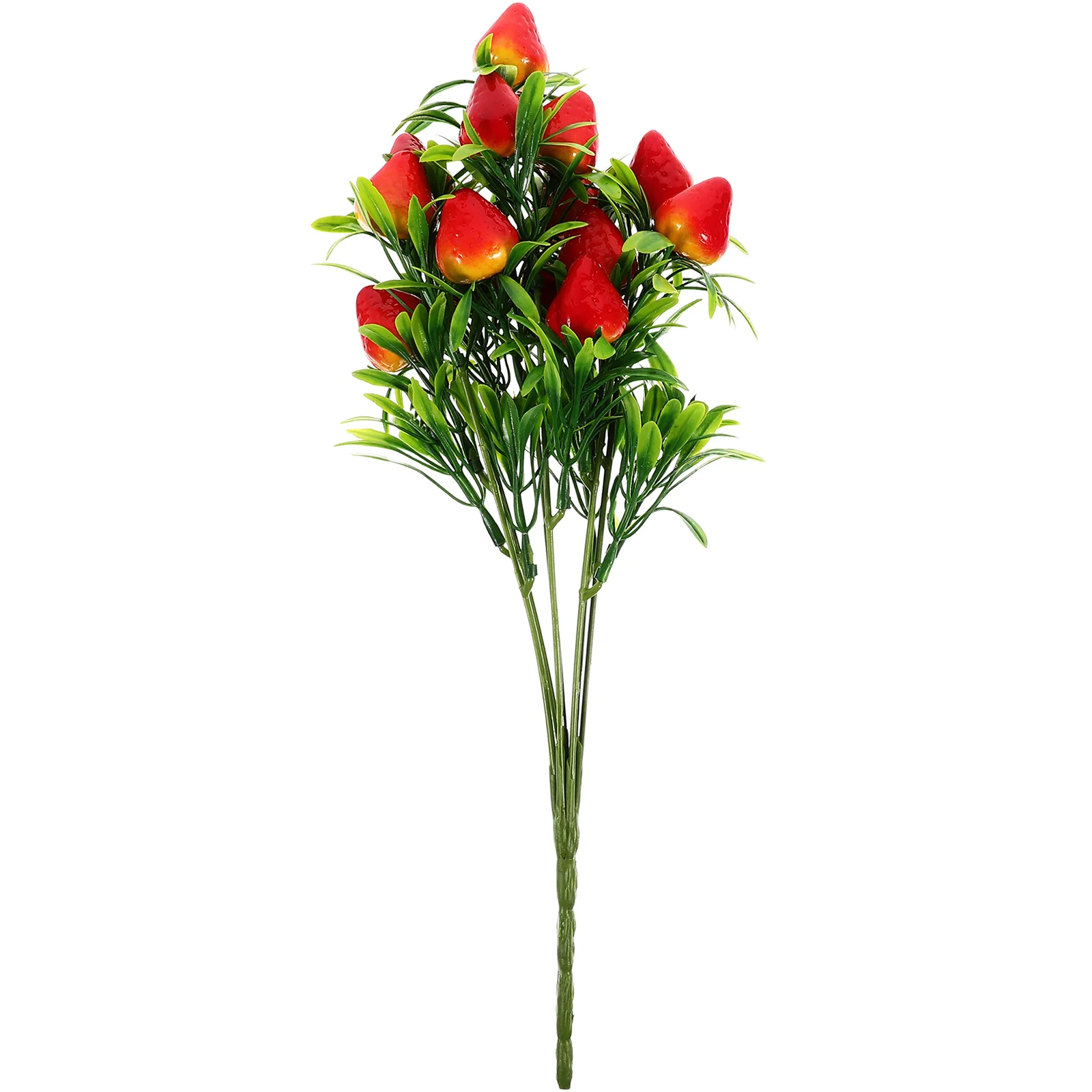 Fake Strawberry Branches Simulation Bouquet Strawberries Simulated Decorations DIY Flower Arrangement of Flowers Artificial