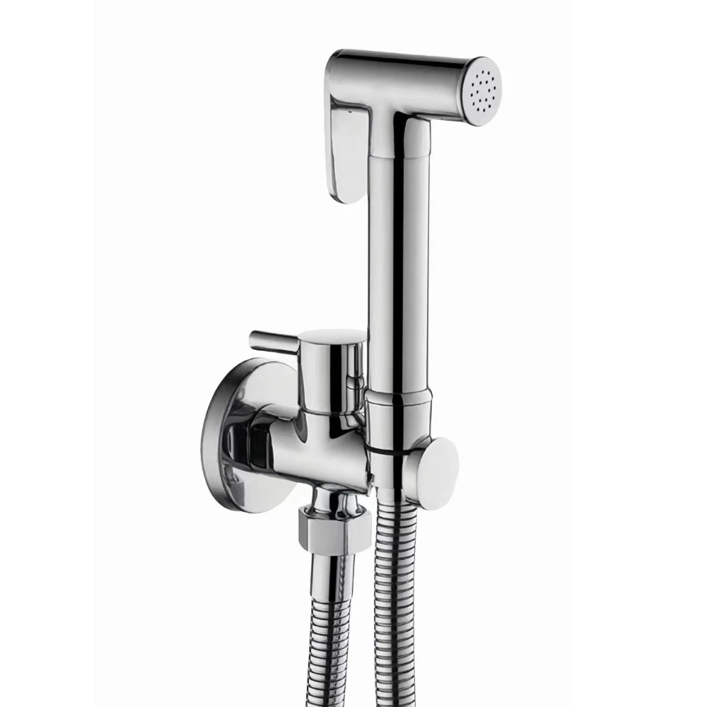Toilet Bidet Spuitmond & Slang & Ondersteuningset Geborsteld Rosegoud Handdouche Bidetkraan Douchekop