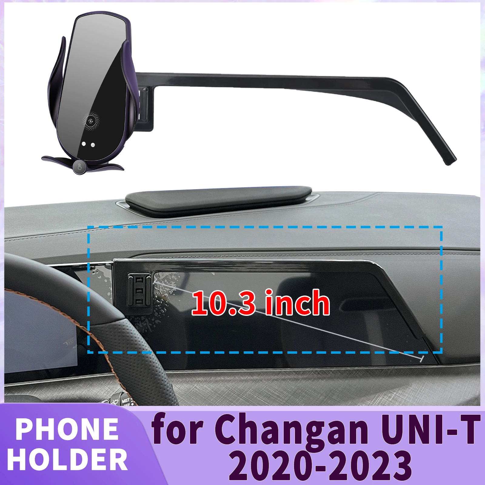 

fit for Changan UNI-T UNIT 2020 2021 2022 2023 Screen Base Phone Holder Mount ​​ Secure Clip Car​​ accessoires