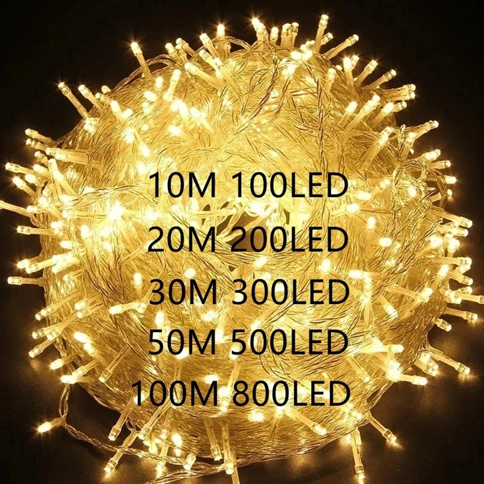 

110 /220 V Outdoor LED String Lights Garland 10-100M Waterproof Fairy Light Christmas Wedding Party Holiday Gardening Decoration