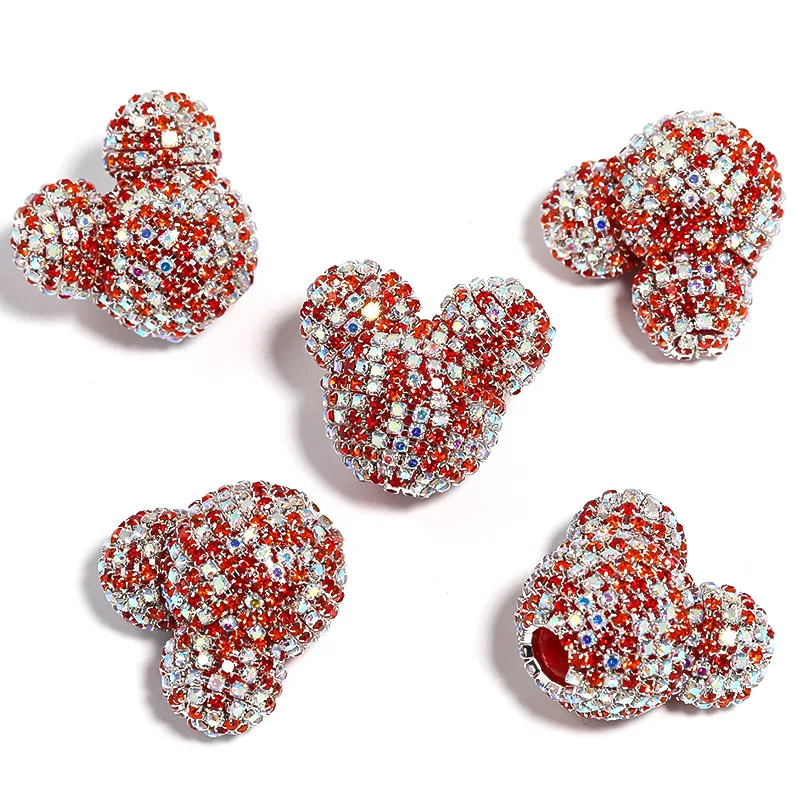 ST22 1Pcs 28*32 mm Bear Cartoon Mouse Pen Beads Acrylic Beads DIY Phone Chain Bead Jewelry Cute Accessories Loose Beads Gifts