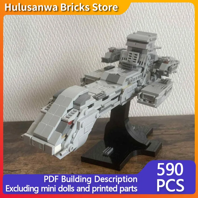 

Популярная киномодель MOC, строительные кирпичи, космический боевой линкор, модульные технологии, подарки, праздник, сборка, детские игрушки, костюм