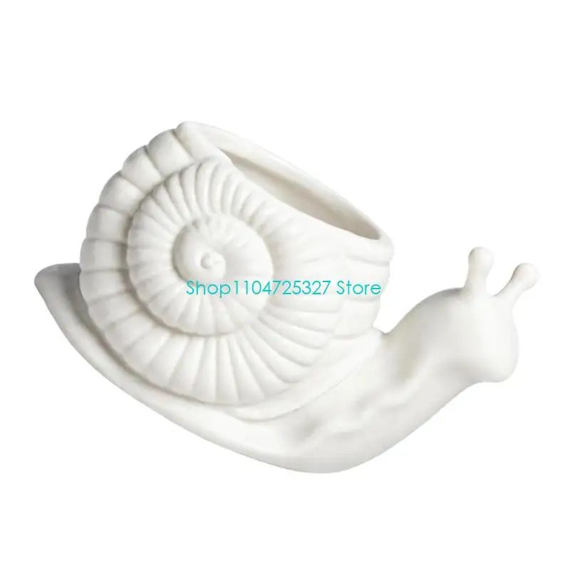 D8KF Snail Pattern Plant Pot for Bedroom,Desk, or Windowsill Lovely Animal Decoration