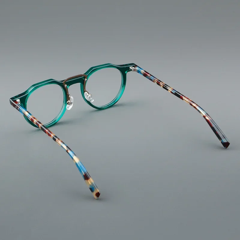 BCLEAR Japanese Designer Luxury Acetate Optical Prescription Eyeglass Frame High Quality Polygonal Retro Myopia Eyeglass Frame