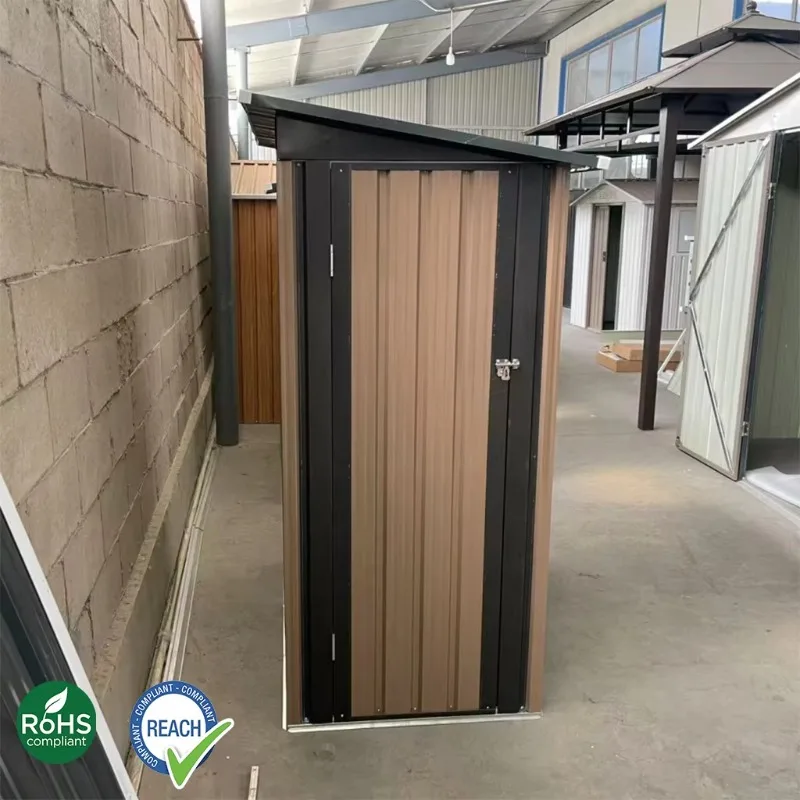 5*3FT Storage Room House Garden Warehouse Backyard Garden Metal Galvanized Steel Outdoor Shed Tools Storage Shed with Door