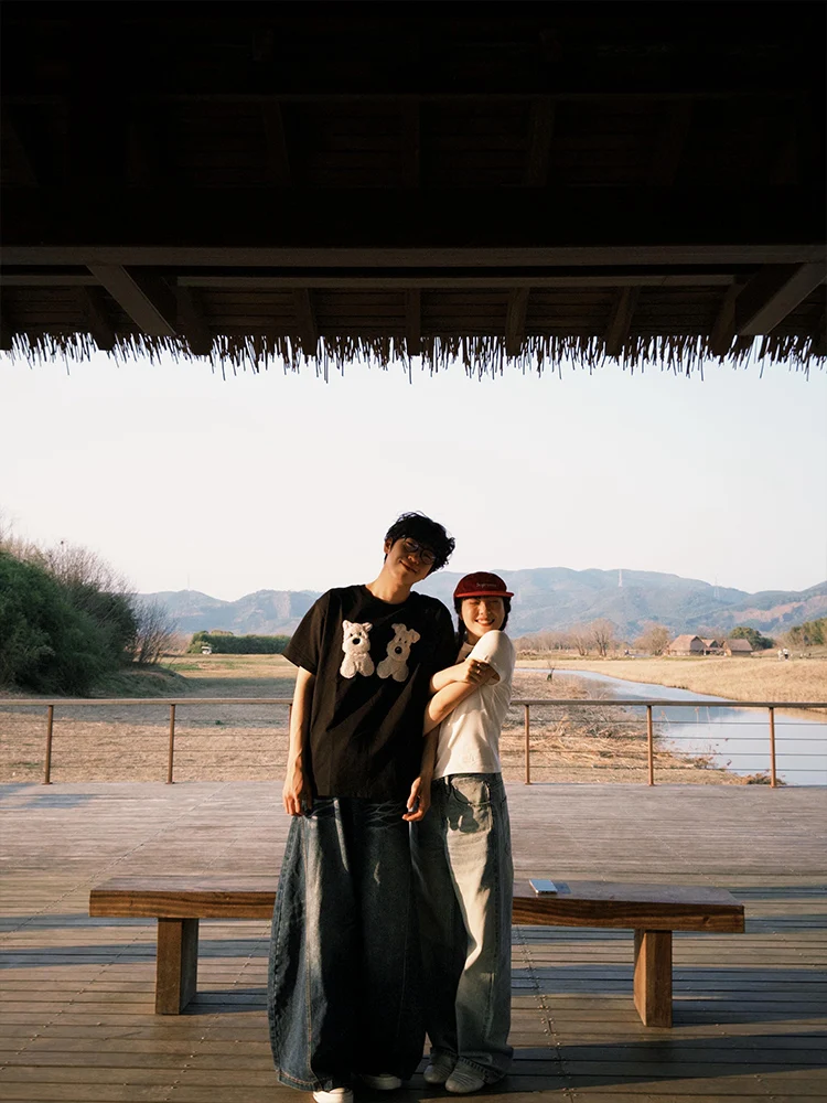 لطيف المرقعة المطرزة الكلب ort Sve تي شيرت مزيج القطن سليم صالح الصيف الأعلى للنساء الأزواج Faionable عادية المحملة