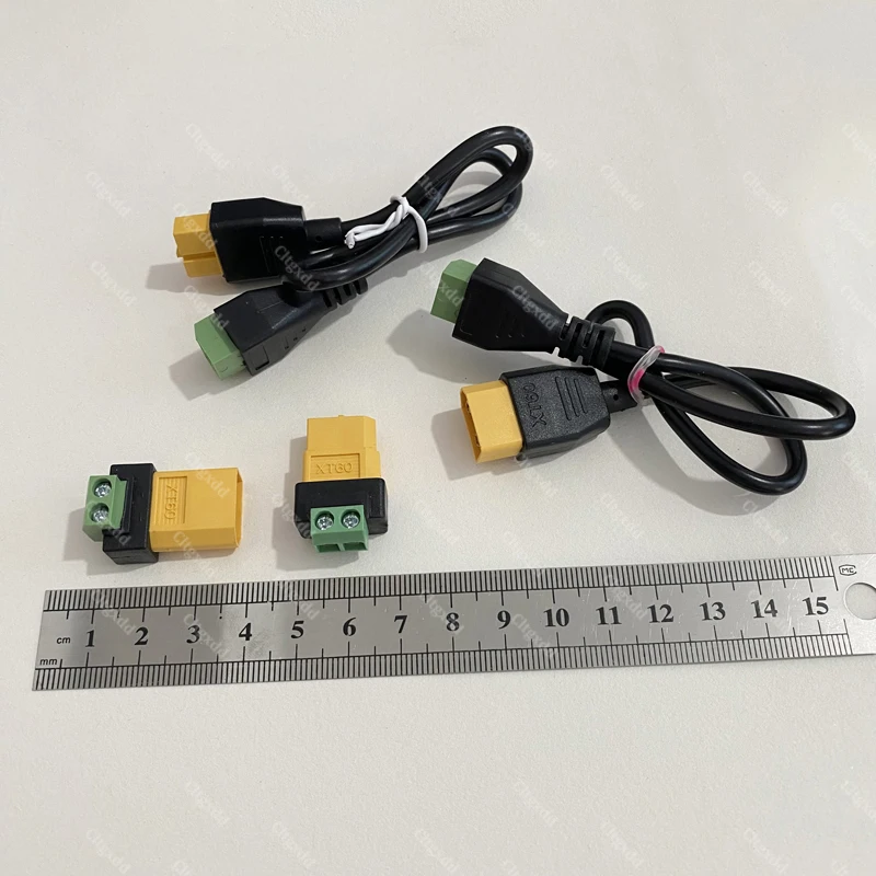 Cltgxdd XT60 auf 2-Pin-Schraubklemmenblock-Stecker, lötfreies RC-Lipo-Batterie-Stromumwandlungskabel – Detail 16