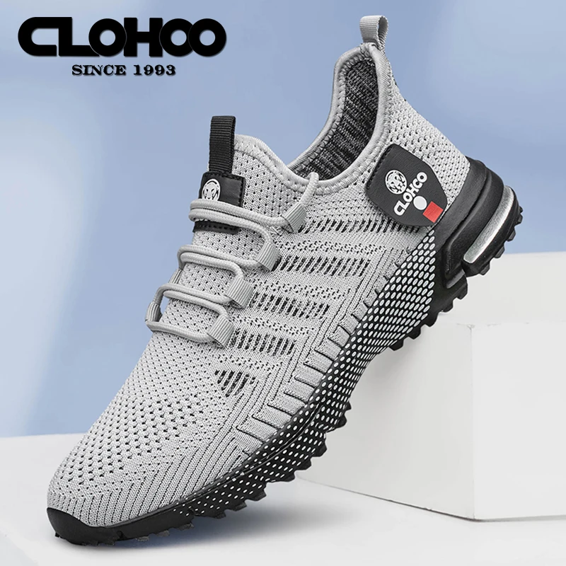 

Легкие трикотажные джоггеры CLOHOO-en — дышащие кроссовки для бега по шоссе и удобные повседневные кроссовки для прогулок.