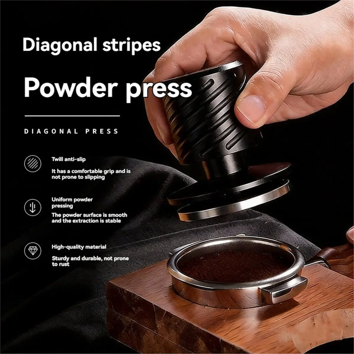 update. Constant Force Impact Coffee Tamper Espresso Tamper Calibrated Spring Loaded Tamper with Ripple Base 53mm