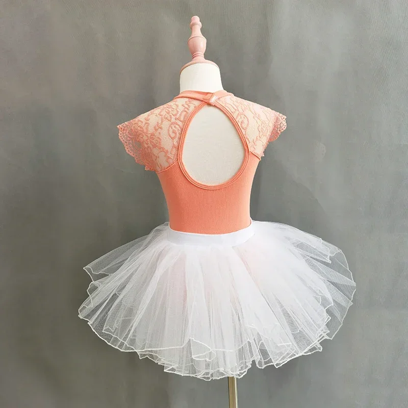 Lace Ballet Dance Dress Children Girls Gymnastics Ballet Leotard Dancewear Children Ballet Tutu Skirts Swan Lake Dance Costume