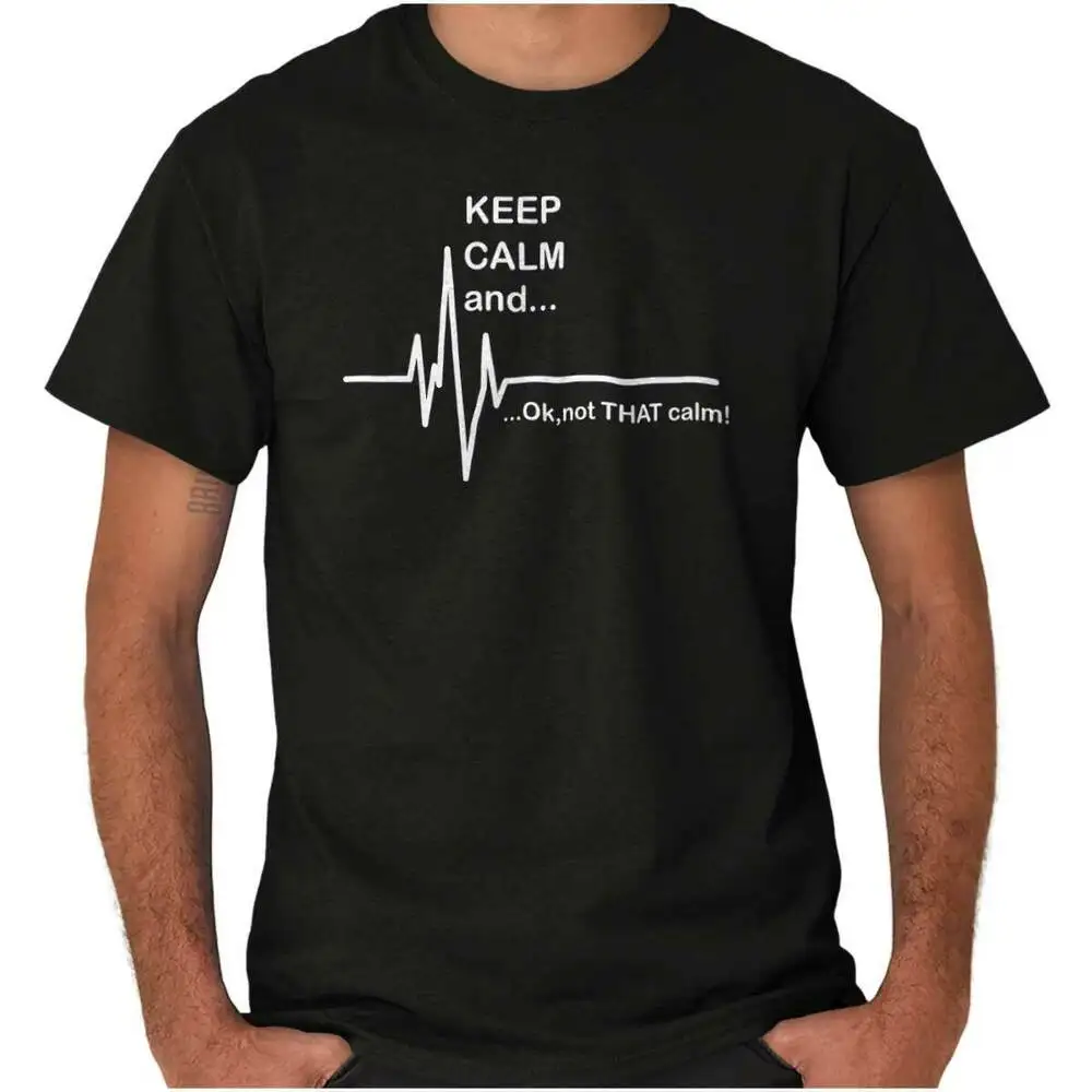 

Keep Calm Funny Doctor Nurse Heartbeat Medic T-Shirt 100% Cotton O-Neck Summer Short Sleeve Casual Unisex T-shirt Size S-3XL