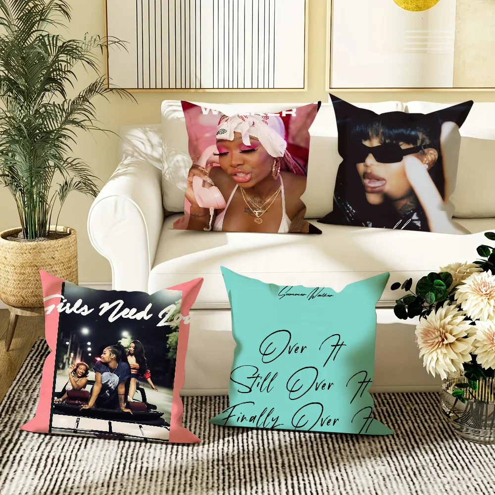 

Singer Summer Walker Finally Over lt Pillow Case Square Double-Sided Printing Short Plush Sofa Cushion Cover