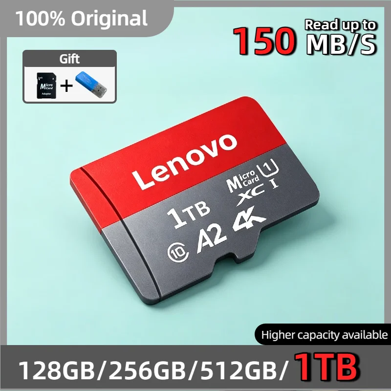 Lenovo Premium 128GB 256GB 512GB Micro TF SD Card TF Flash Mini TF High Speed Class10 V30 U3 for Smart TV MP4 App Performance