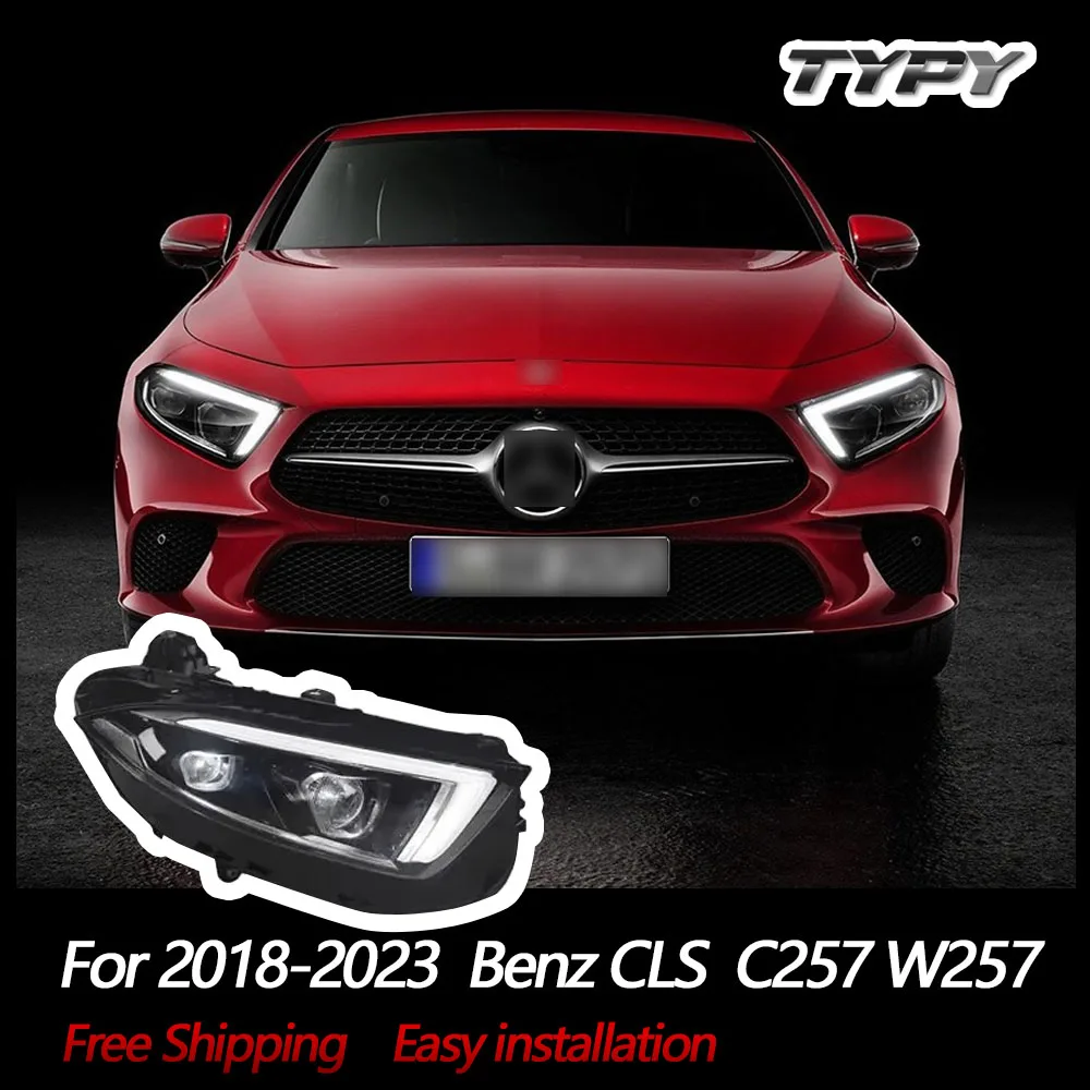 TYPY Car Light For Mercedes Benz CLS Headlight C257 W257 2018-2023 Full LED Projector Front Lamps Auto Accessories DRL