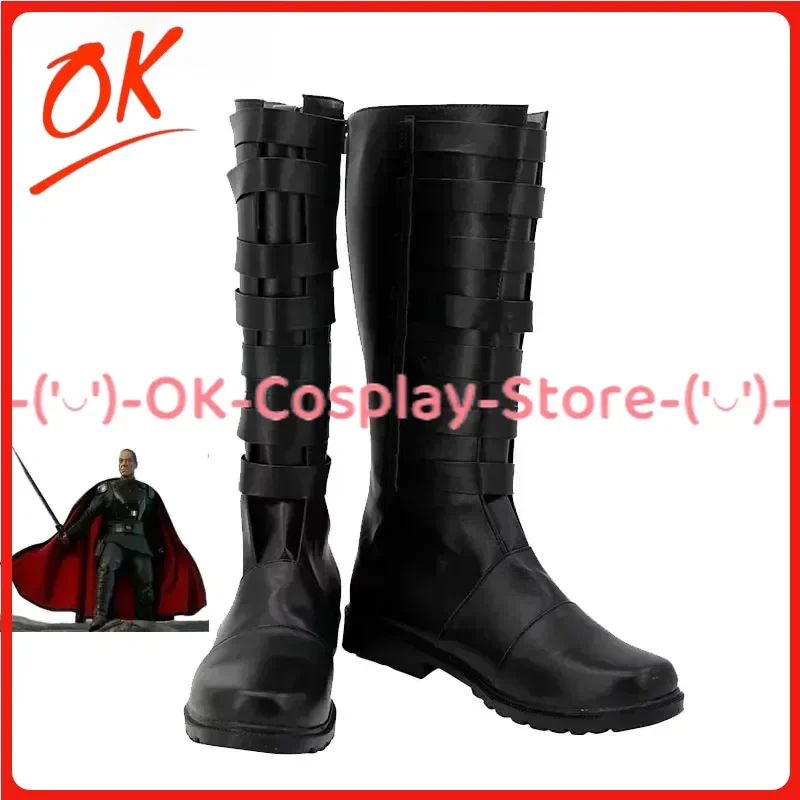 [Customized Size] Star.w Moff Gideon Cosplay Shoes Anime Roleplay Costume Prop Halloween Carnival Party Boots PU Leather