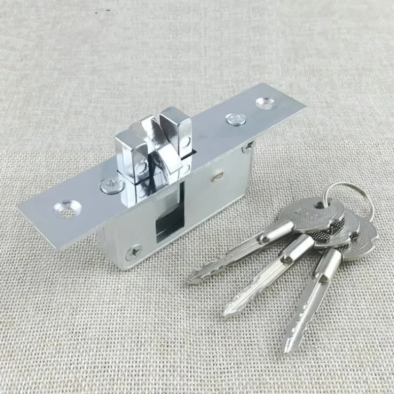 Invisible/Mortise Lock, Pull Gate Hook Lock, Alloy Lock Body, For Framed Glass Door, Strong, Durable, Door Hardware