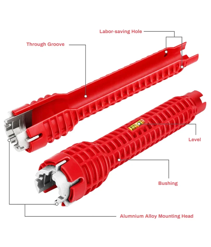 New 8 In 1 Multi Key Flume Magic Wrench Sink Plumbing Tools Magic Wrench Multi-purpose Wrench English Key Plumbing Wrench Tool