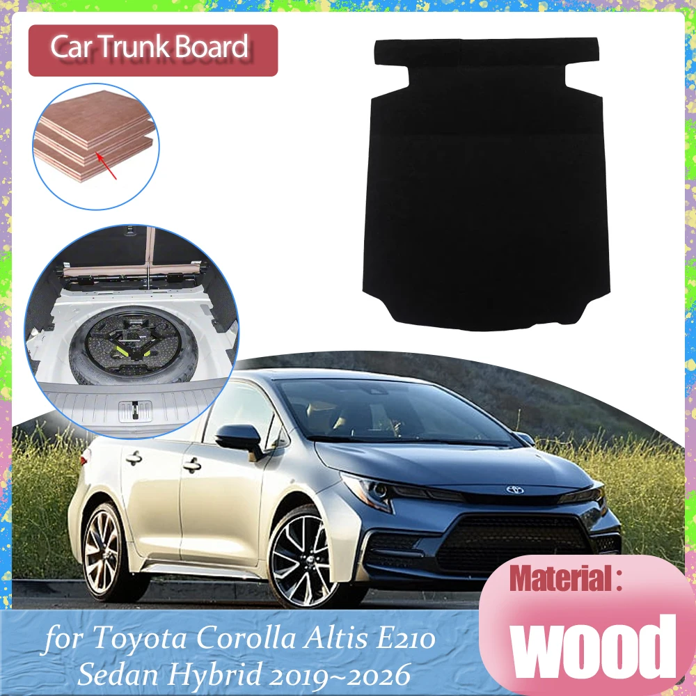 Trunk Board for Toyota Corolla Altis E210 Sedan Hybrid 2019~2026 Spare Tire Cargo Cover Mat Waterproof Carpet Part Accessories