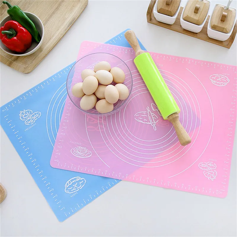 

40x30cm Silicone Baking Cake Dough Fondant Rolling Kneading Mat With Scale Cooking Plate Kitchen Tool