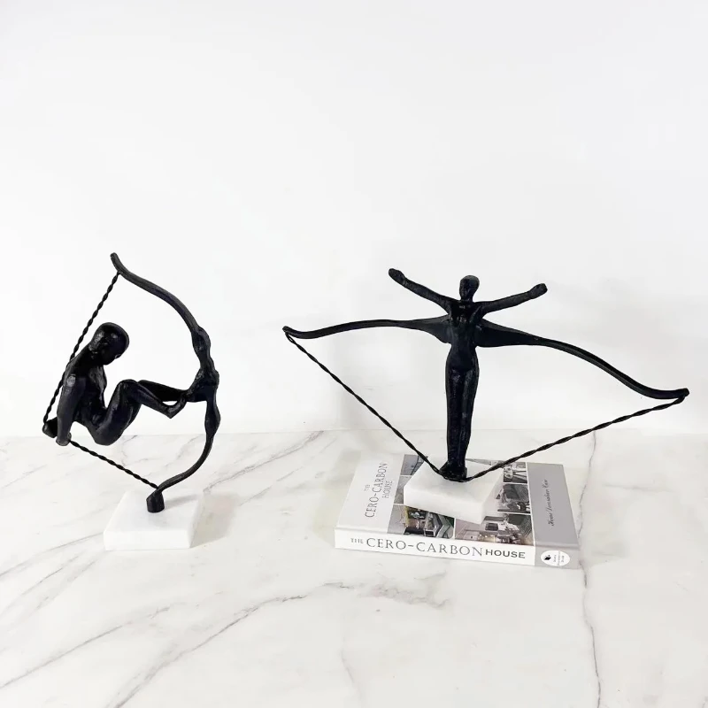 Creative Kung Fu Cast Iron Marble Base Anniversary Office Gifts and Decorations