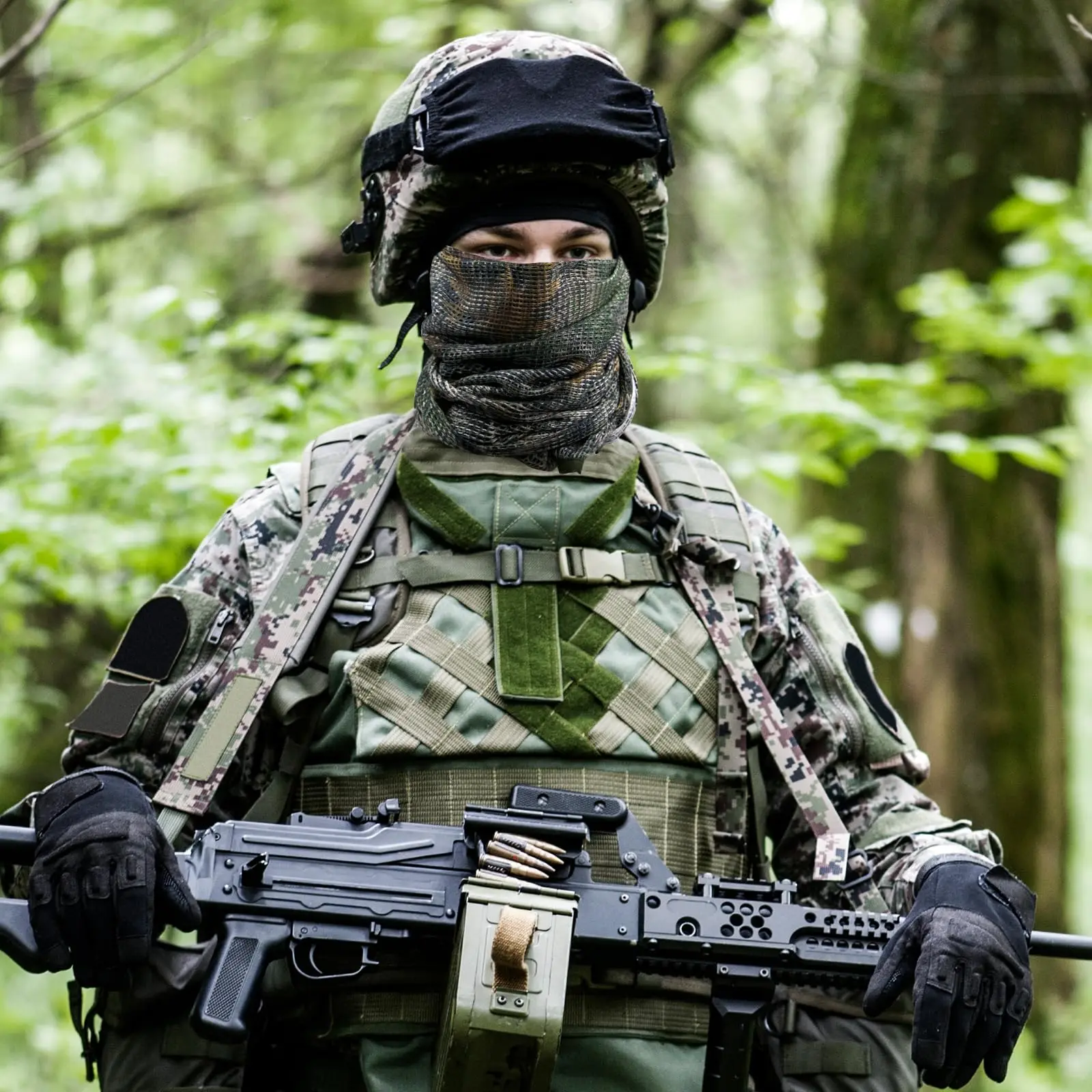 Shemagh militare della tempesta del deserto, velo da cecchino tattico mimetico, sciarpa traspirante ad asciugatura rapida per la pesca in bicicletta, fascia per la testa dell'esercito unisex
