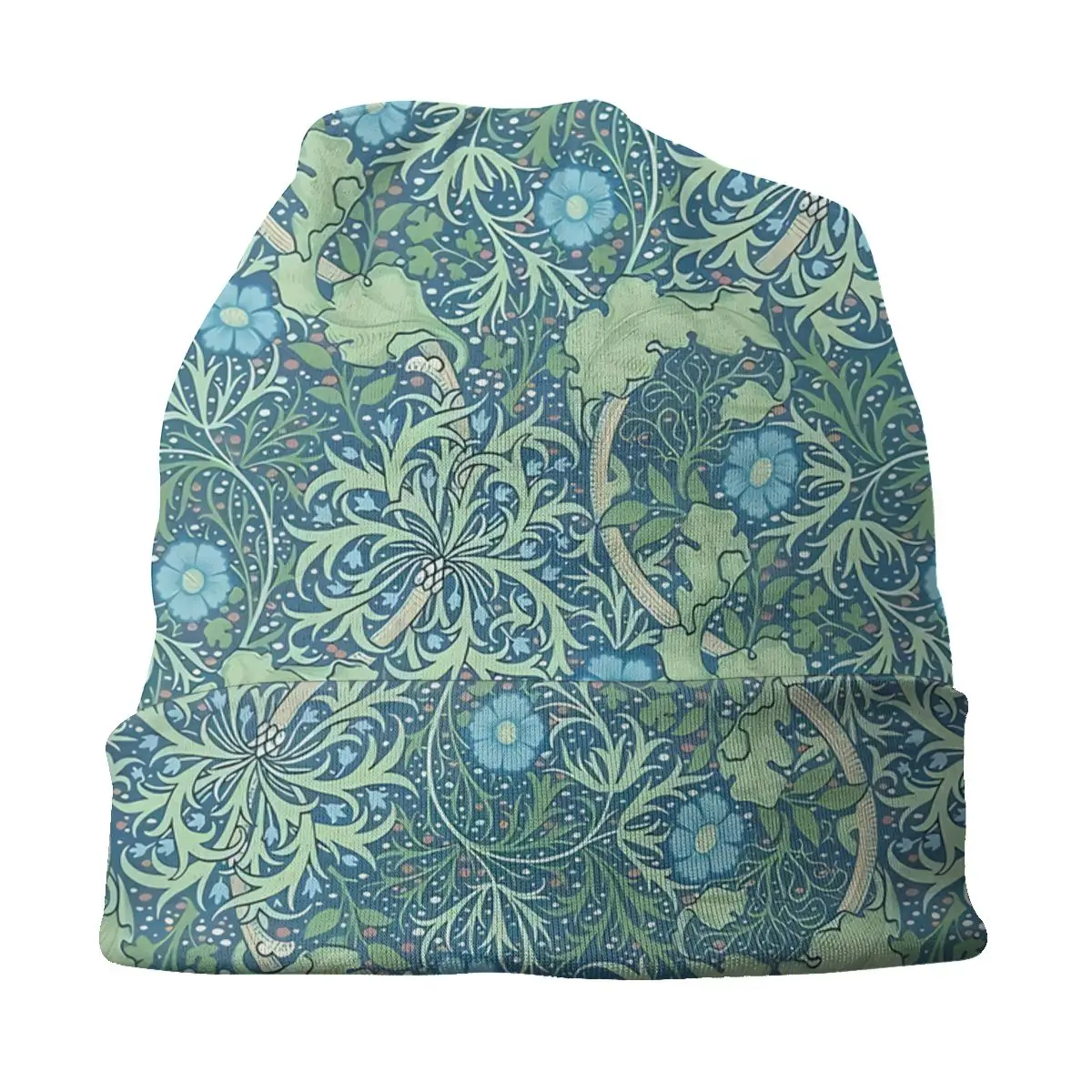 William Morris Flowers Art Skullies Beanies Caps Light Green Blue Thin Hat Sport Sports Bonnet Hats for Men Women