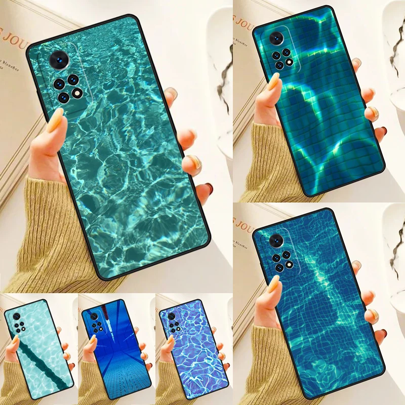 Water Pattern Pool Summer Case For Samsung Galaxy S24 Plus S23 S20 S21FE Lite S22 Ultra Note 20 S8 S9 S10 Phone Coque