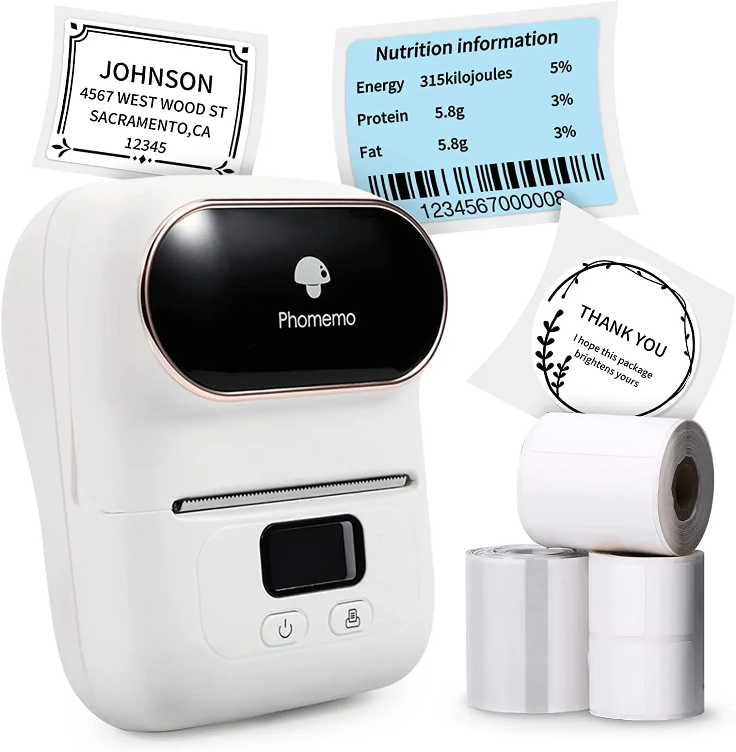 Mini Printer M110 Wireless Portable Supermarket Price Commercial Thermal Printer For Self-adhesive Barcode Label Printer