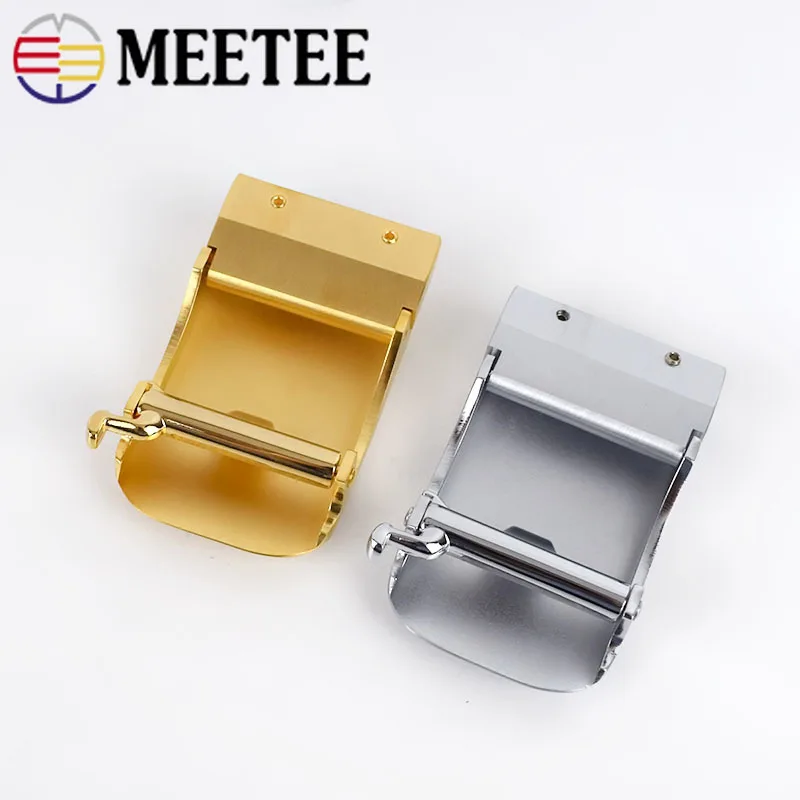 Solid Brass Stainless Steel Belt Buckles Men Brushed Metal Automatic Buckle for 33-34mm Waistband Belts Head DIY Leather Craft