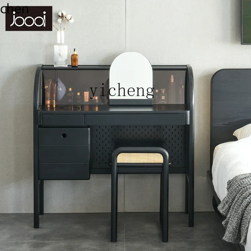Nordic Light Luxury Dressing Table Black Bedroom Makeup Table