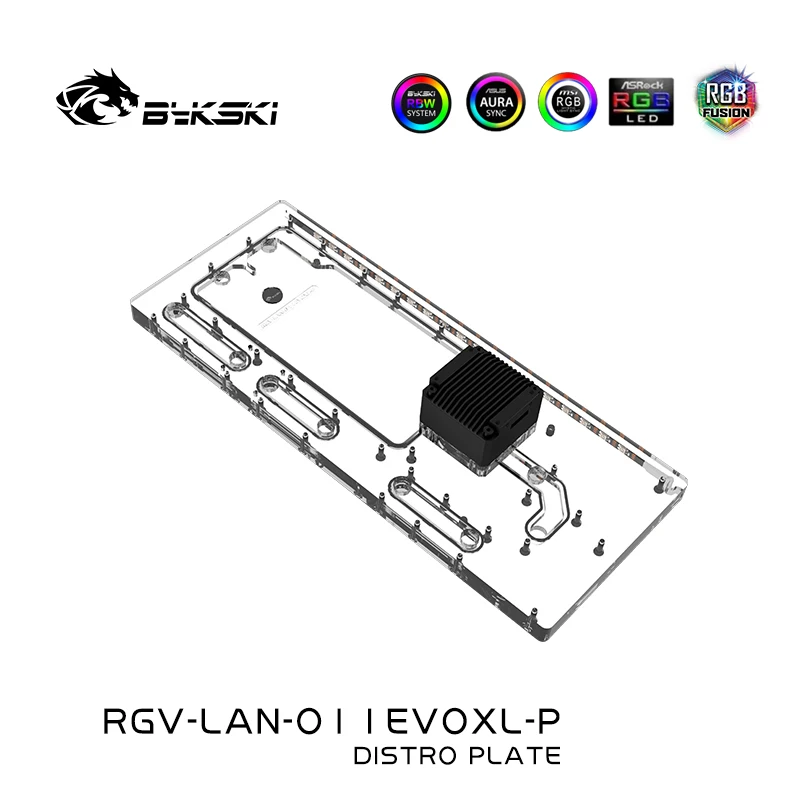 

BYKSKI RGV-LAN-O11EVOXL-P PC Distro Plate Acrylic Water Way Board for LIAN LI O11 EVOXL Computer Case Water Cooler DDC Pump