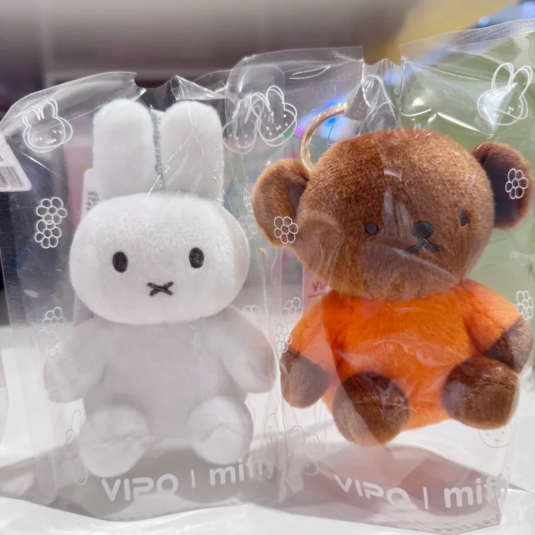 

Cute Vipo Miffy Rabbit Plush Doll Toy Colorful Series Cute Soft Stuffed 13cm Plush Doll Toy Keychain Bag Decoration Accessories