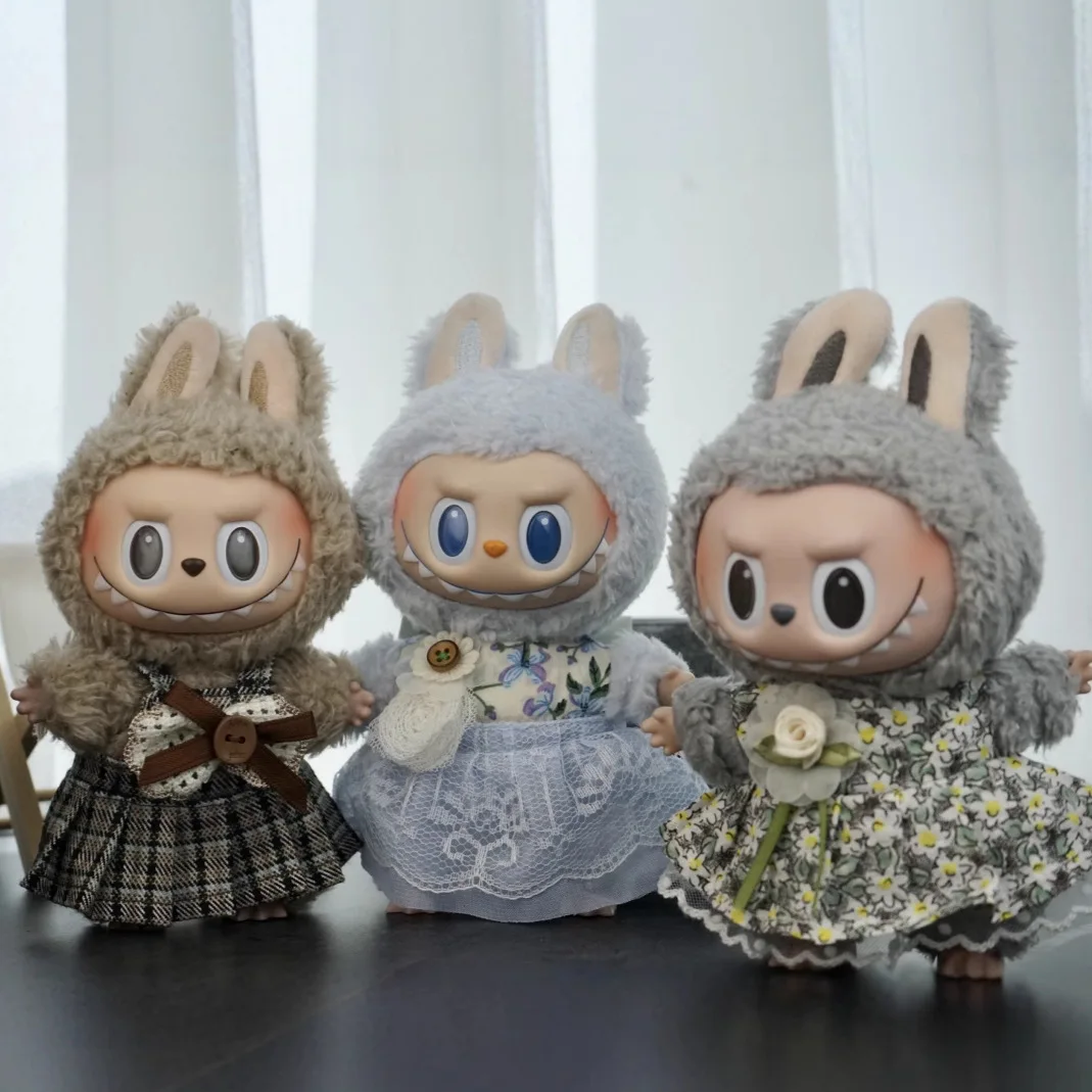 

17cm Labubu Doll Clothes Series Heartbeat Skirt Party Doll Pendant Replacement Outfit