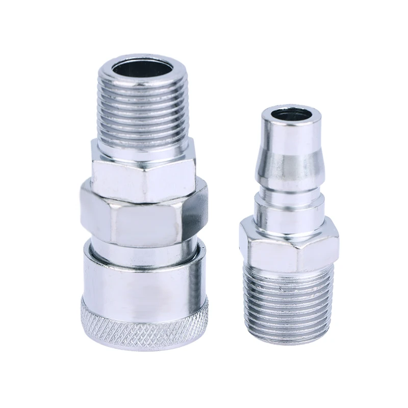 2 pçs/set Encaixe Pneumático Padrão Europeu UE Euro Tipo Acoplador Conector de Acoplamento Rápido